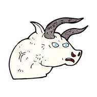 cartoon angry bull head N4