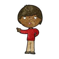 Cartoon Boy Pointing N23