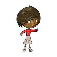 cartoon woman raising eyebrow N11
