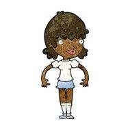 cartoon happy woman N185