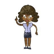 cartoon happy woman with idea N7