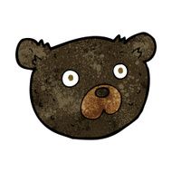 cartoon black bear N41