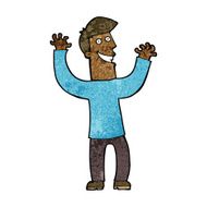 cartoon excited man N76