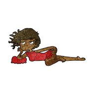 cartoon woman in sexy pose N11