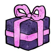 cartoon christmas present N45