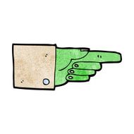 cartoon pointing zombie hand N11