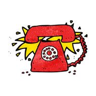 cartoon ringing telephone N19