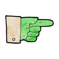 cartoon pointing zombie hand N12