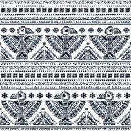 Vector seamless pattern with native American Indian symbols N6