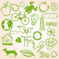 Hand-drawn ecology set