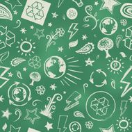 Seamless green icon background