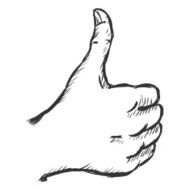 Vector Sketch Thumbs Up