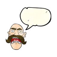 cartoon angry old man with speech bubble N173