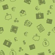 Vector Seamless Pattern of Finance N9