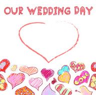 our wedding day - greeting card
