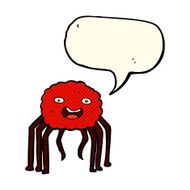 cartoon spider with speech bubble N23