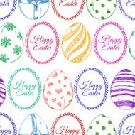 Seamless pattern of sketch Easter eggs N2