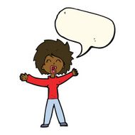 cartoon woman shouting with speech bubble N12