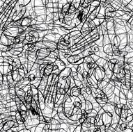 Ink strokes seamless pattern