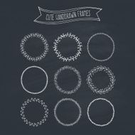 Romantic Wreaths on Chalkboard