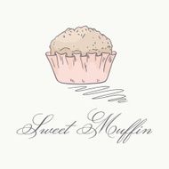 Hand drawn muffin