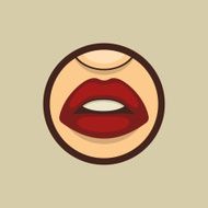 Woman Mouth with Teeth and Lips Vector