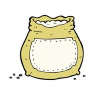 comic cartoon bag of flour N10