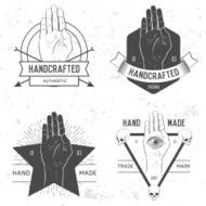 Badge symbol or logotype with hand N32