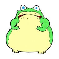 comic cartoon fat toad