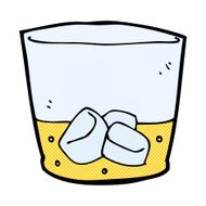 comic cartoon whiskey in glass N2