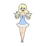 comic cartoon beer festival girl N2