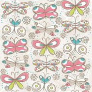 pattern of hand draw butterflies N2