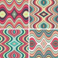 Set of Vector Seamless Abstract Wavy Backgrounds