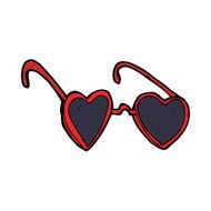 cartoon heart sunglasses N5