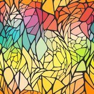 Seamless pattern with bright colorful hand drawn abstract geometric ornament