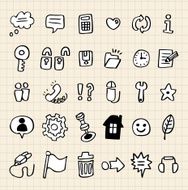hand draw web icon