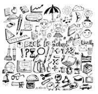 drawing items Back to School