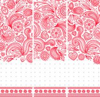 Beautiful floral paisley banners