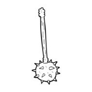 cartoon medieval mace N11