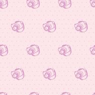 Old vintage camera Seamless Background Vector illustration