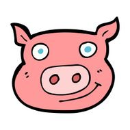 Cartoon Pig Face N13