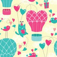 Romantic seamless pattern Valentine background