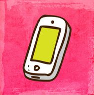 Mobile Phone on Grunge Background