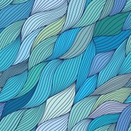 Seamless wave hand-drawn pattern N3