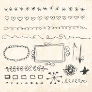 Hand-drawn vector doodles set N2