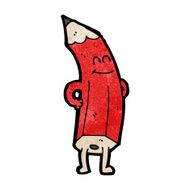 cartoon pencil character N2