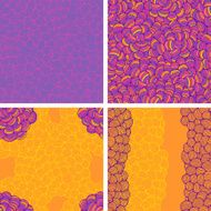 Seamless abstract wave hand-drawn patterns N2