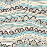Seamless wave hand-drawn pattern N7