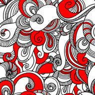 Seamless wave hand drawn pattern Abstract background N4