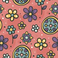 beautiful seamless background with floral elements